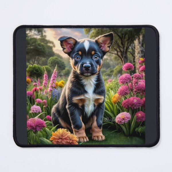 Item preview, Zack Blue Australian Cattle Dog Puppy Portrait designed and sold by Heart and Soul Studio.