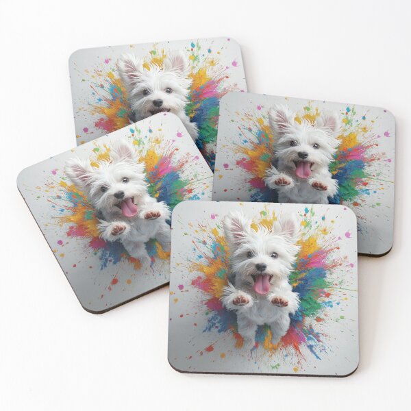 Item preview, Puppy jumping between colors designed and sold by Osintown.