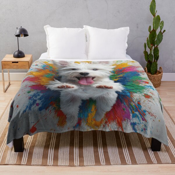 Item preview, Puppy jumping between colors designed and sold by Osintown.