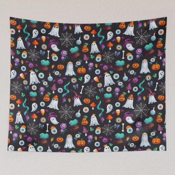 Item preview, Charming Halloween Pattern with Spooky Details designed and sold by EL-Lebedenko.