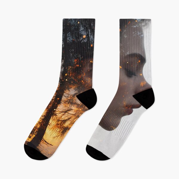 Item preview,  "Inner Fire: Dreamlike Double Exposure of Nature and Soul" designed and sold by riccardoscrocca.