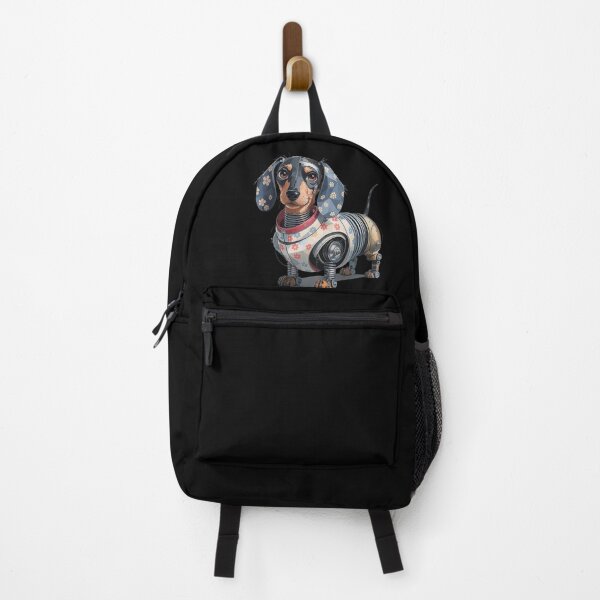 Item preview, Robotic Dachshund with Floral Patterns – Futuristic Steampunk Dog Design designed and sold by love3617.