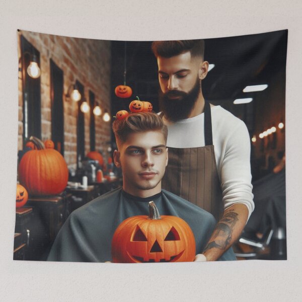 Item preview, Halloween Guy at the Barber Shop designed and sold by Gaborai.