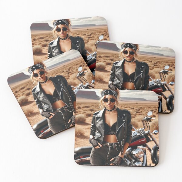 Item preview, Biker Chic in Desert Landscape designed and sold by RabbitDesign777.