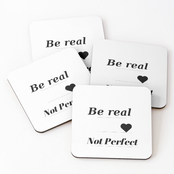 Item preview, Be Real Not Perfect – Motivational Quote Design designed and sold by Selinepop.