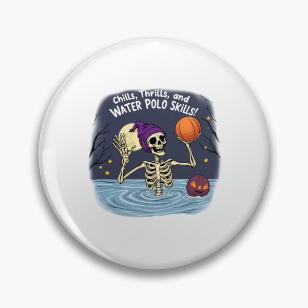Item preview, Halloween Waterpolo skeleton designed and sold by waterpoloworld.