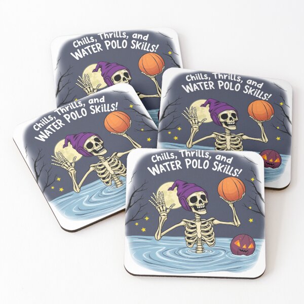 Item preview, Halloween Waterpolo skeleton designed and sold by waterpoloworld.