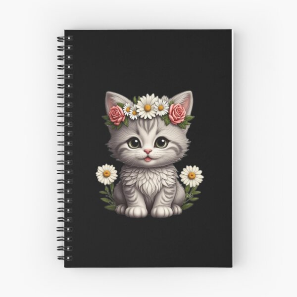 Item preview, CUTE BABY KITTY WITH FLOWERS designed and sold by Inspiretouplift.