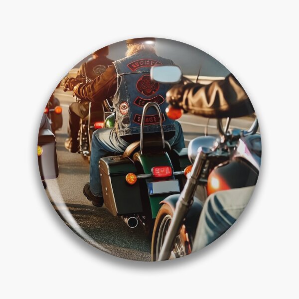 Item preview, Biker Club Riding Together at Sunset designed and sold by RabbitDesign777.