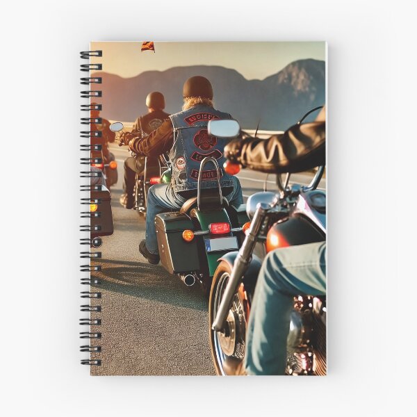 Item preview, Biker Club Riding Together at Sunset designed and sold by RabbitDesign777.