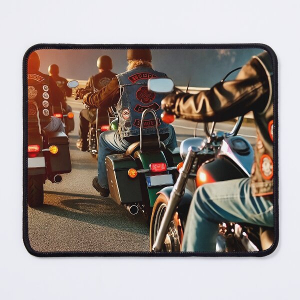 Item preview, Biker Club Riding Together at Sunset designed and sold by RabbitDesign777.