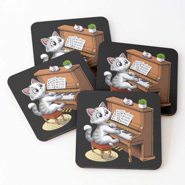 Item preview, Cat Playing Piano designed and sold by underheaven.
