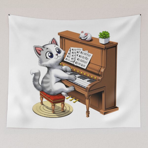 Item preview, Cat Playing Piano designed and sold by underheaven.