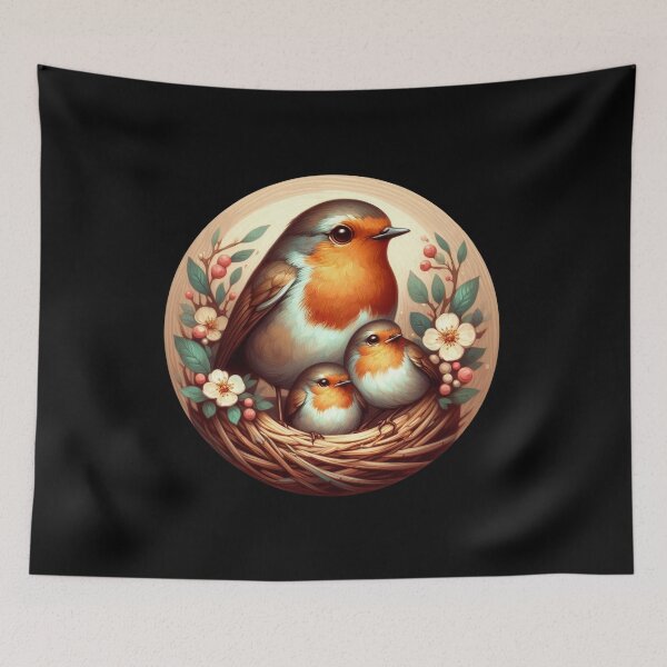 Item preview, Robin Bird with Family designed and sold by Azrora.