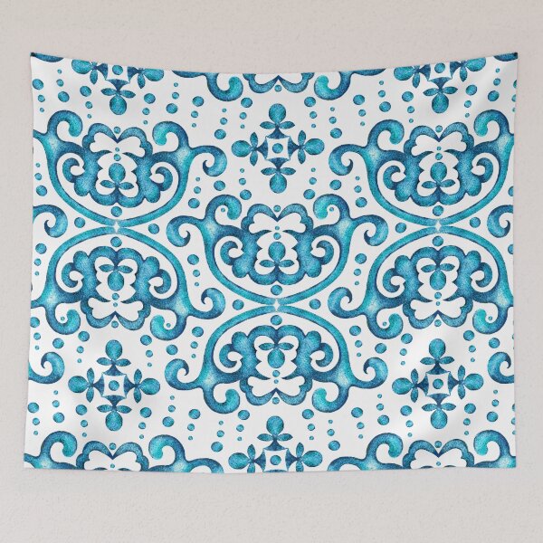 Item preview, Byzantine pattern, Light Blue on White Background designed and sold by Alex  Blud.
