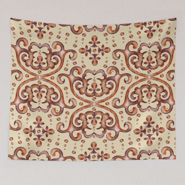 Item preview, Byzantine pattern, Brown on yellow background designed and sold by Alex  Blud.