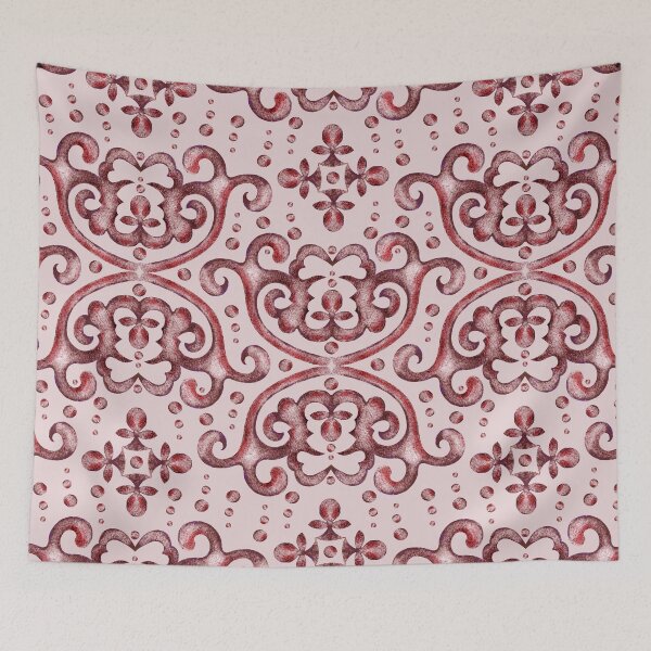 Item preview, Byzantine pattern, Red-Brown on a pink background designed and sold by Alex  Blud.