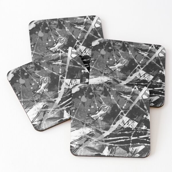 Item preview, Abstract geometry painting black and white designed and sold by NickDedidis.