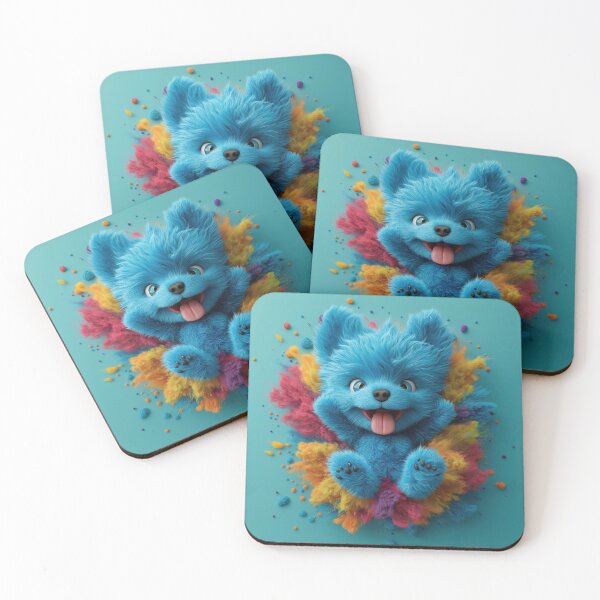 Item preview, Blue puppy surrounded by colors designed and sold by Osintown.
