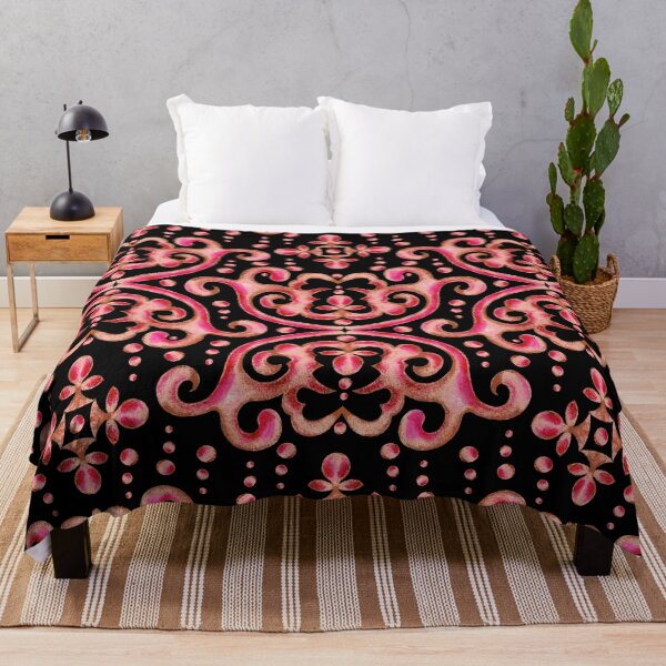 Item preview, Byzantine pattern, Pink brown on black background designed and sold by Alex Blud.