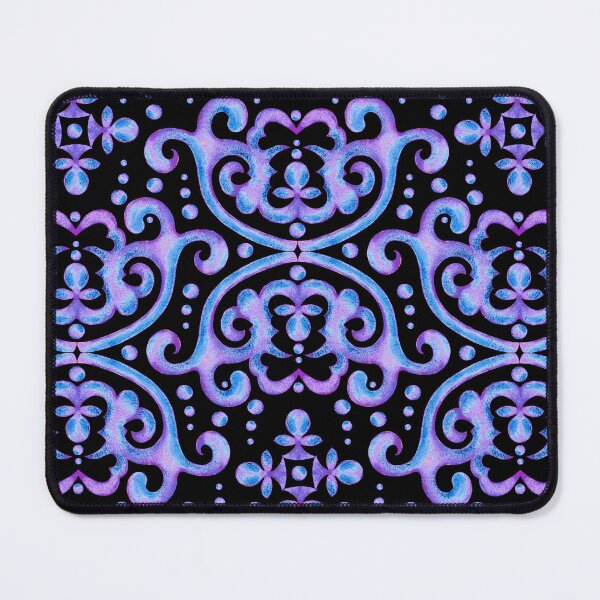 Item preview, Byzantine pattern, Violet blue on black background designed and sold by Alex Blud.