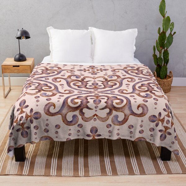 Item preview, Byzantine pattern, Brown and blue on a pink background designed and sold by Alex Blud.