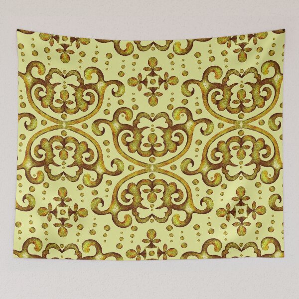 Item preview, Byzantine pattern, Brown-green on yellow background designed and sold by Alex  Blud.