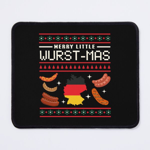 Item preview, German Ugly Christmas Sweater Merry Little Wurst-Mas designed and sold by WanderlustCoCo.