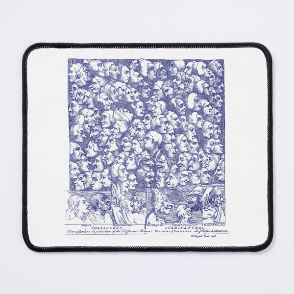 Item preview, Characters and Caricaturas by William Hogarth (1743) blue designed and sold by BERGULATOR.