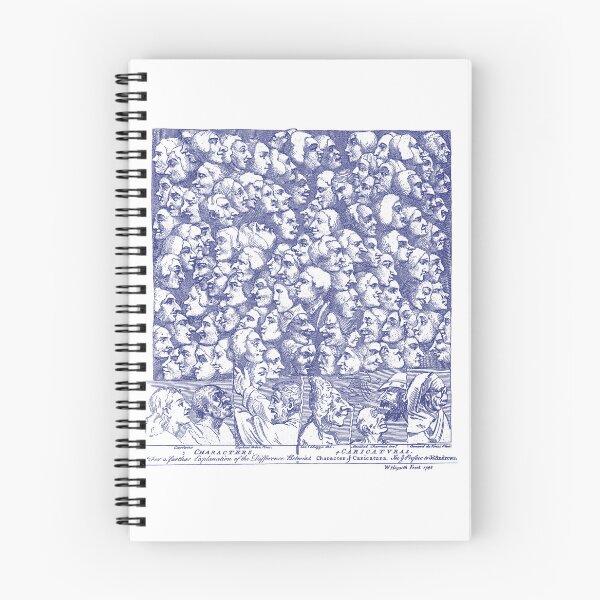 Item preview, Characters and Caricaturas by William Hogarth (1743) blue designed and sold by BERGULATOR.