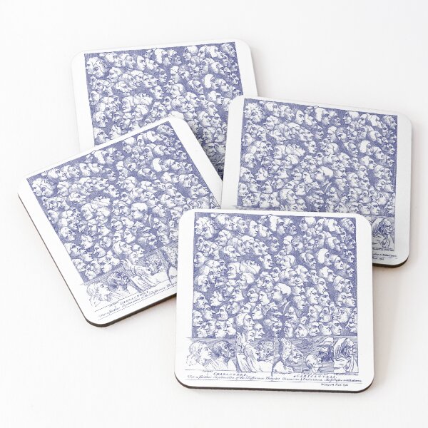 Item preview, Characters and Caricaturas by William Hogarth (1743) blue designed and sold by BERGULATOR.