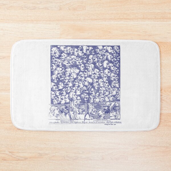 Item preview, Characters and Caricaturas by William Hogarth (1743) blue designed and sold by BERGULATOR.