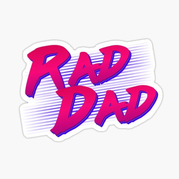 Rad Dad Retro Sticker