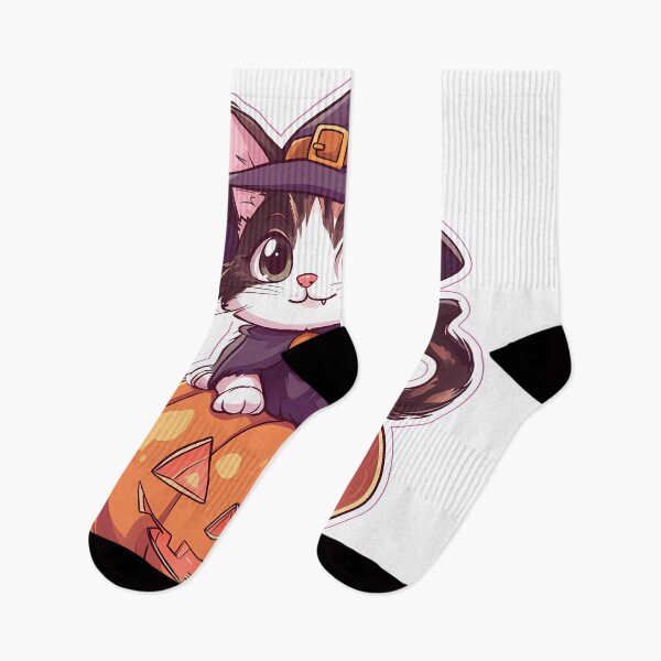 Item preview, "Cute Witch Kitten on Pumpkin: Halloween Delight" designed and sold by riccardoscrocca.