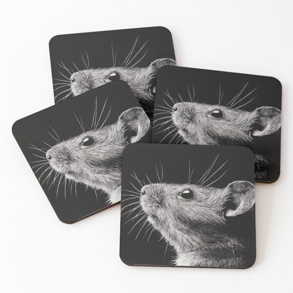 Item preview, Black and White Rat Pencil Drawing designed and sold by Pencil-Art.