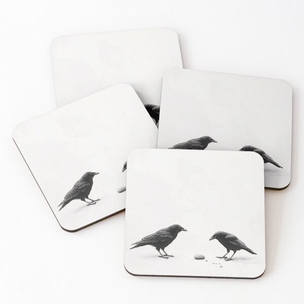 Item preview, Black and white Raven pencil drawing designed and sold by Pencil-Art.