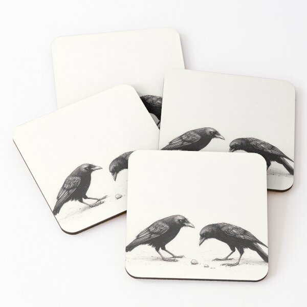 Item preview, Black and white Raven pencil drawing designed and sold by Pencil-Art.