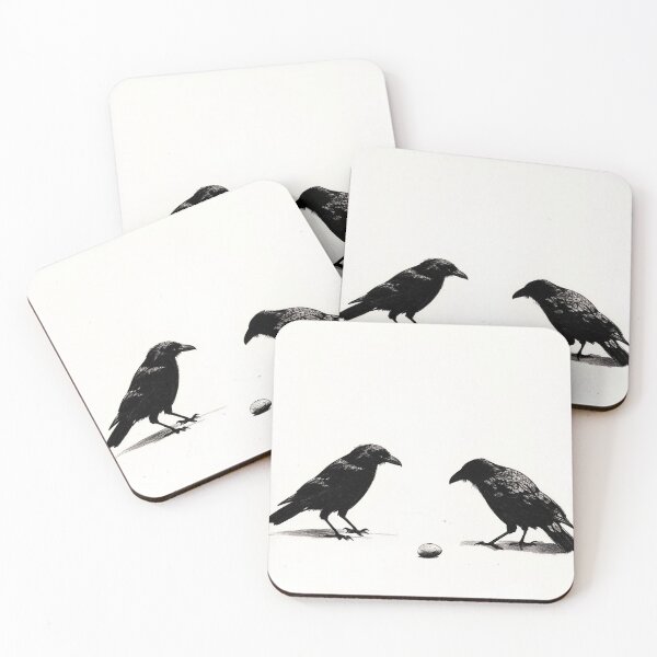 Item preview, Black and white Raven pencil drawing designed and sold by Pencil-Art.