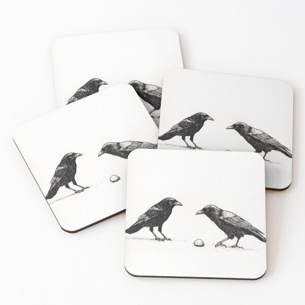Item preview, Black and white Raven pencil drawing designed and sold by Pencil-Art.
