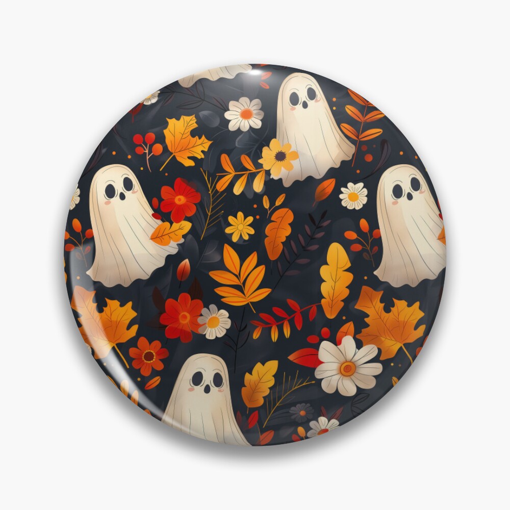 Pin Spooky Ghosts: Fall leaves edition