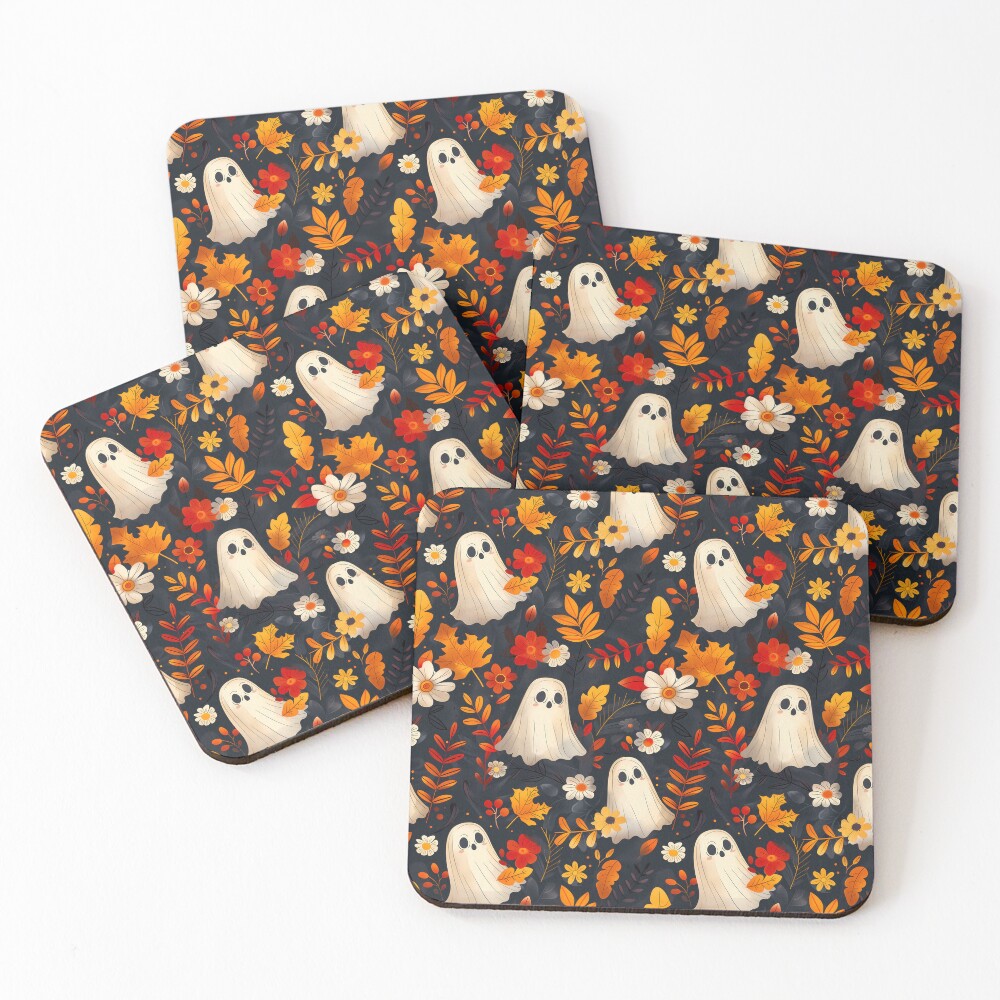 Spooky Ghosts: Fall Leaves Edition (Set of 4)