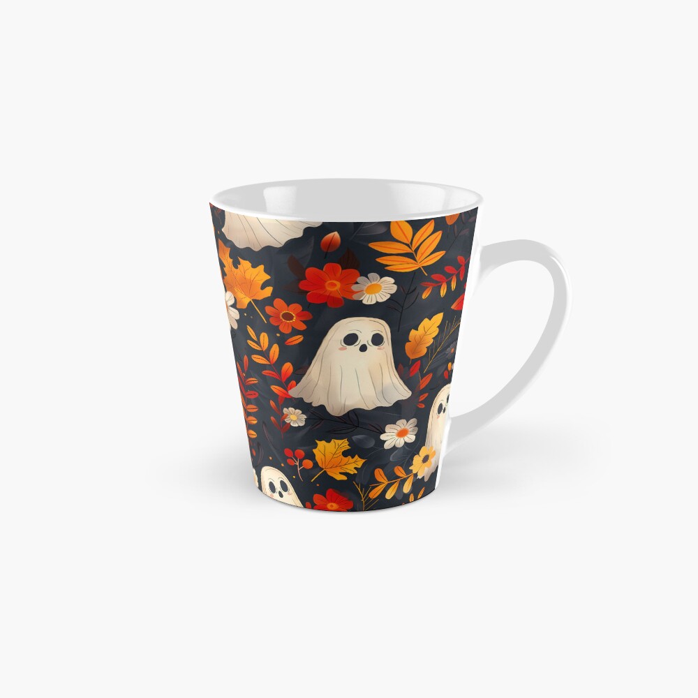 Tall Mug: Spooky Ghosts, Fall Leaves Edition