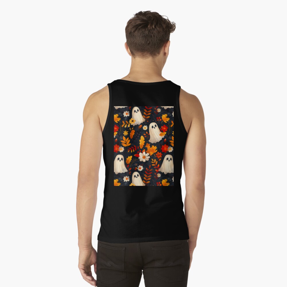 Spooky Ghosts: Fall Leaves Edition Tank Top