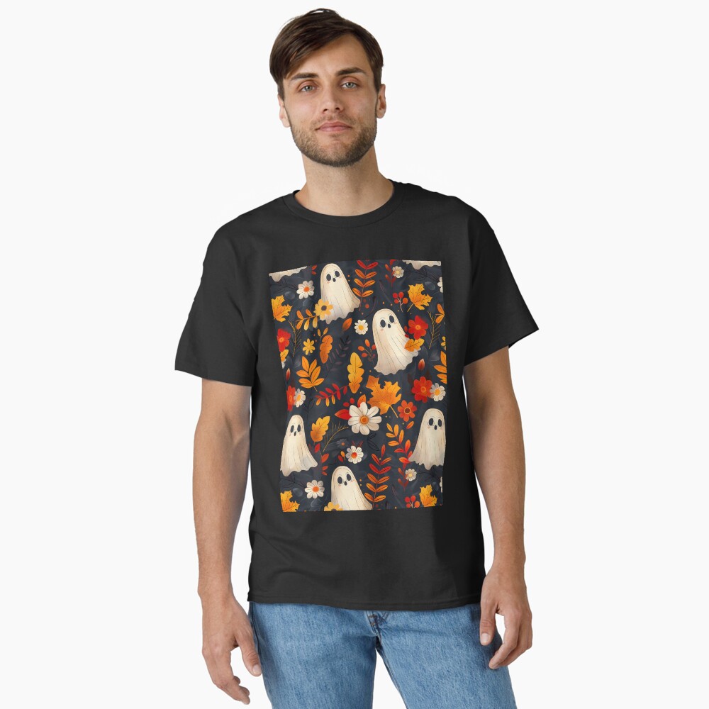 Classic T-Shirt Spooky Ghosts: Fall leaves edition Classic T-Shirt