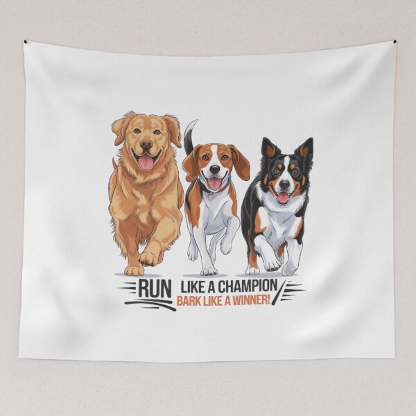 Item preview, Three Dogs Racing for Fun and Glory designed and sold by Petpixy.