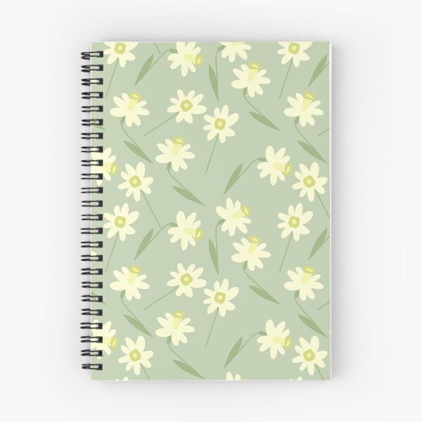 Item preview, Daffodil Flowers on sage green designed and sold by dottiedigitals.
