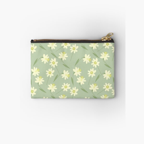 Item preview, Daffodil Flowers on sage green designed and sold by dottiedigitals.