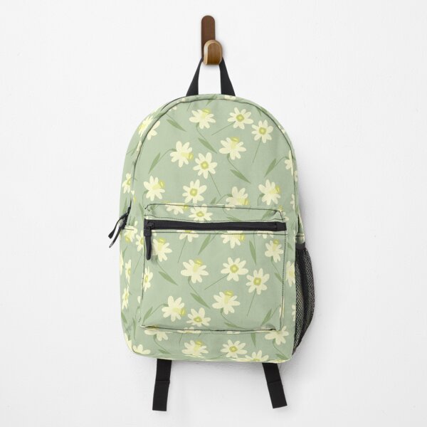 Item preview, Daffodil Flowers on sage green designed and sold by dottiedigitals.