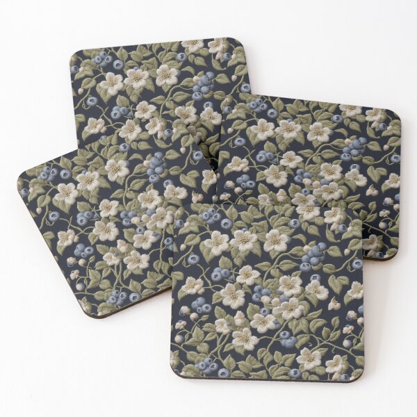 Item preview, Faux Embroidery Blueberry Blossom designed and sold by FlowerMeFlorals.