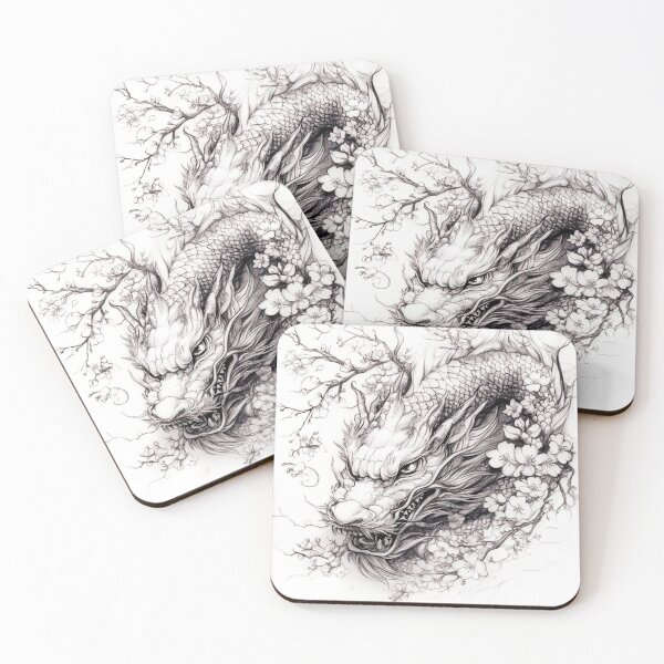 Item preview, Black and white Chinese Dragon designed and sold by Pencil-Art.